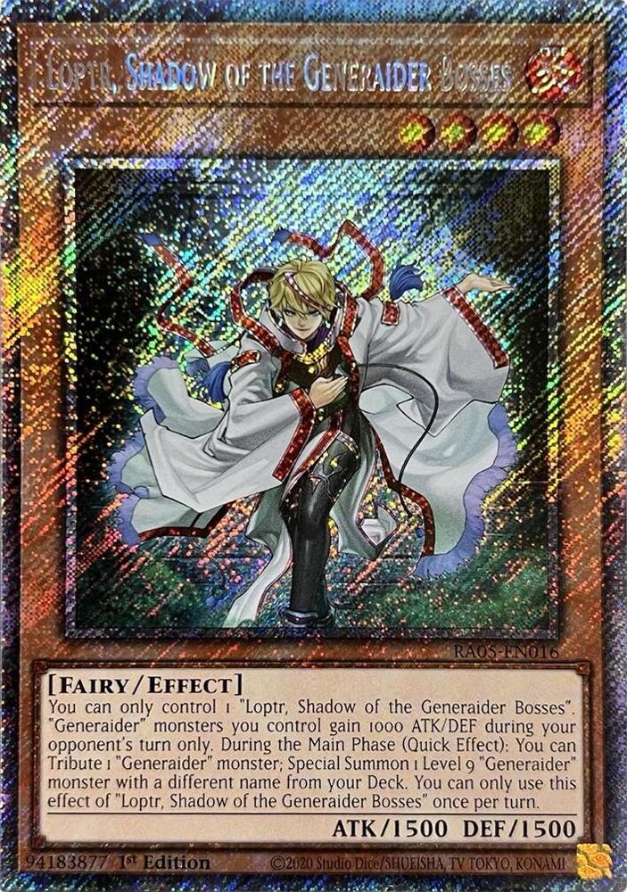 Loptr, Shadow of the Generaider Bosses (Platinum Secret Rare) RA05-EN016 card from Rarity Collection 5