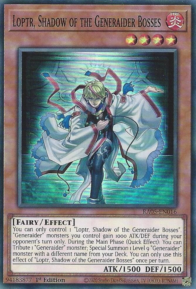 Loptr, Shadow of the Generaider Bosses RA05-EN016 card from Rarity Collection 5