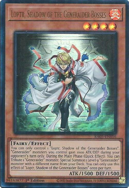 Loptr, Shadow of the Generaider Bosses (Ultra Rare) RA05-EN016 card from Rarity Collection 5