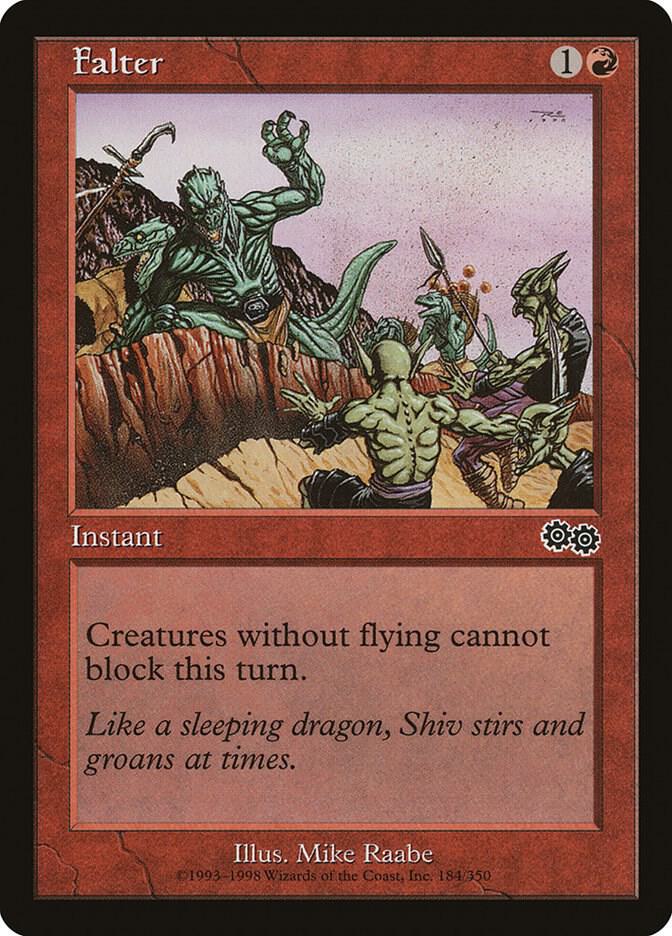 Falter 184 card from Urza's Saga
