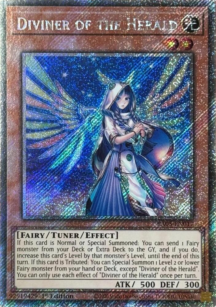 Diviner of the Herald (Platinum Secret Rare) RA05-EN017 card from Rarity Collection 5