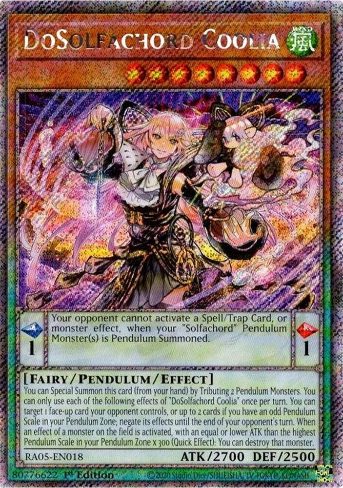 DoSolfachord Coolia (Platinum Secret Rare) RA05-EN018 card from Rarity Collection 5