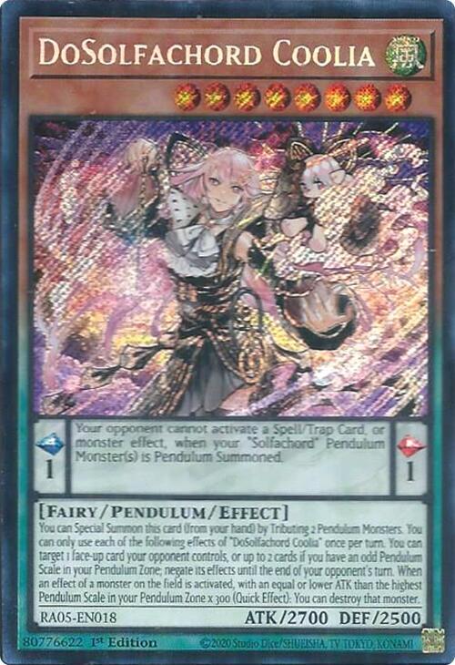 DoSolfachord Coolia (Secret Rare) RA05-EN018 card from Rarity Collection 5