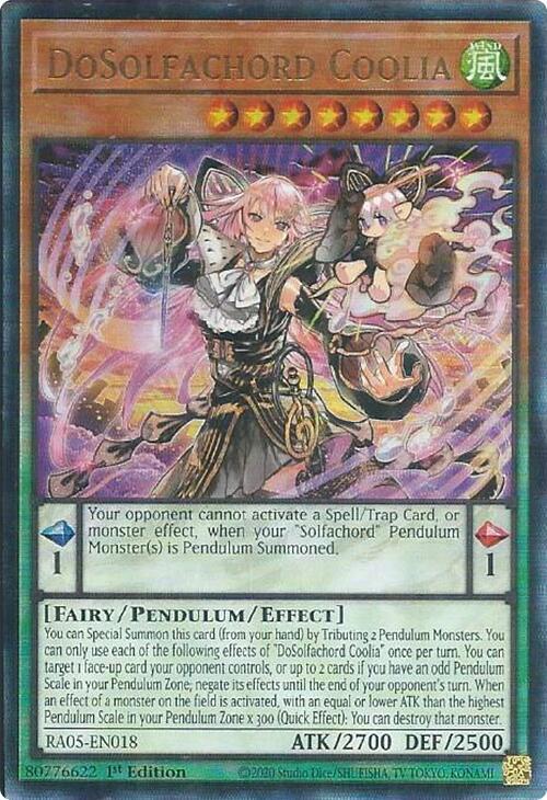 DoSolfachord Coolia (PUR) RA05-EN018 card from Rarity Collection 5
