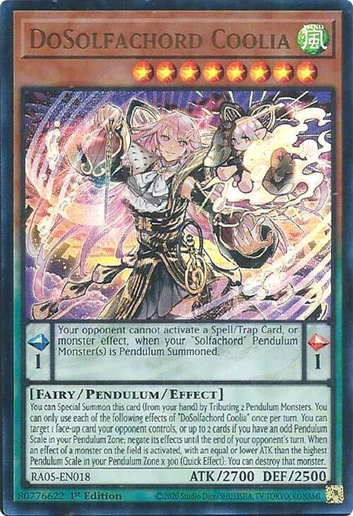 DoSolfachord Coolia (Ultra Rare) RA05-EN018 card from Rarity Collection 5