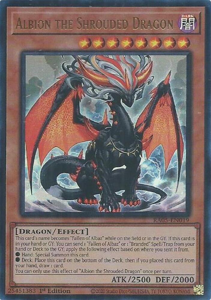Albion the Shrouded Dragon (Ultra Rare) RA05-EN019 card from Rarity Collection 5