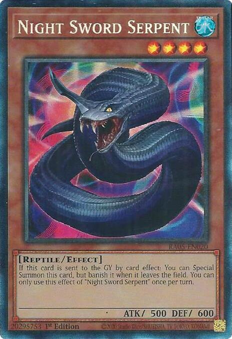 Night Sword Serpent (PCR) RA05-EN020 card from Rarity Collection 5