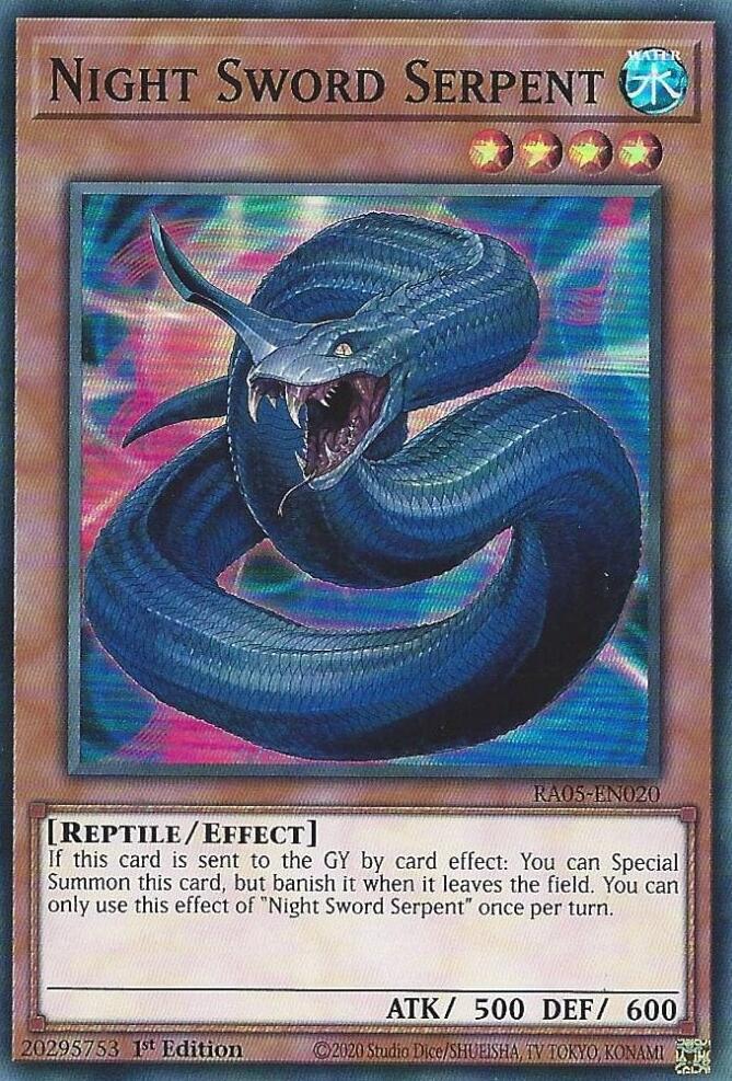 Night Sword Serpent RA05-EN020 card from Rarity Collection 5