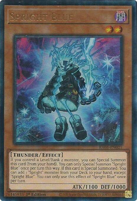 Spright Blue (PUR) RA05-EN021 card from Rarity Collection 5