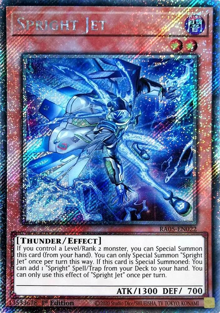 Spright Jet (Platinum Secret Rare) RA05-EN022 card from Rarity Collection 5