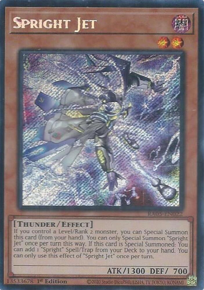 Spright Jet (Secret Rare) RA05-EN022 card from Rarity Collection 5