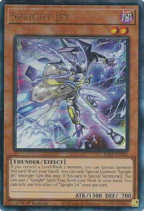Spright Jet (PUR) RA05-EN022 card from Rarity Collection 5