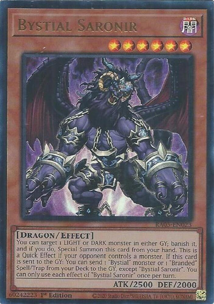 Bystial Saronir (Ultra Rare) RA05-EN023 card from Rarity Collection 5