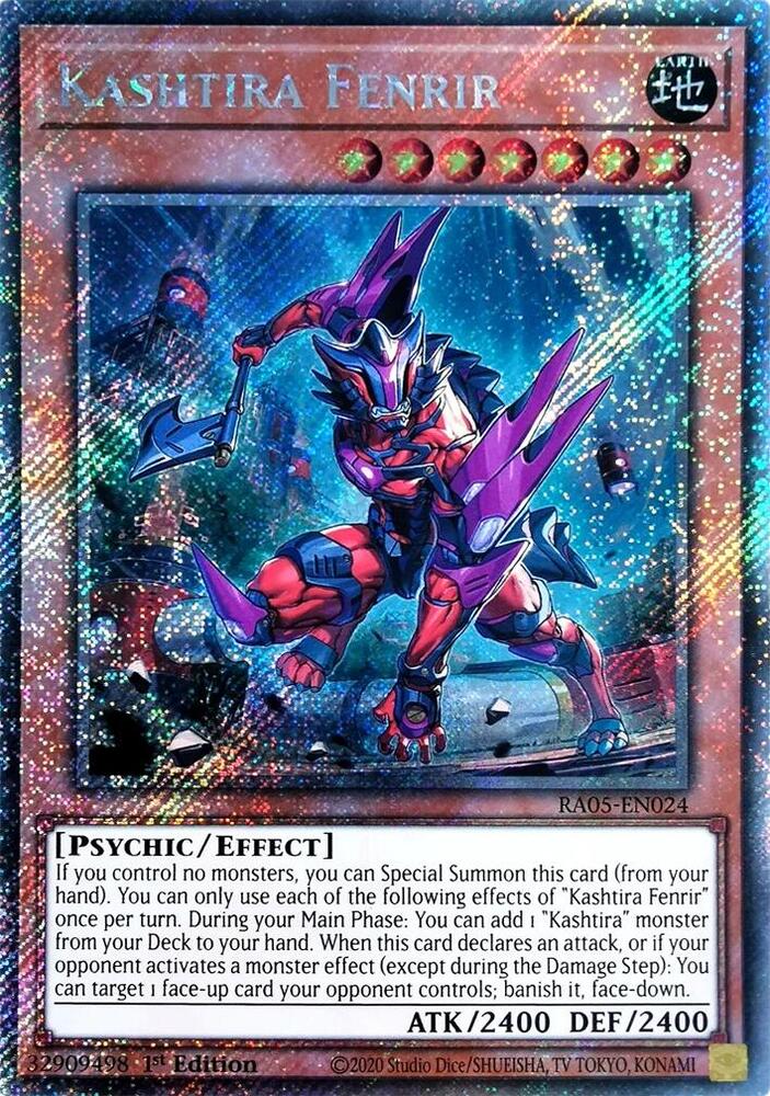 Kashtira Fenrir (Platinum Secret Rare) RA05-EN024 card from Rarity Collection 5