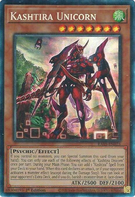 Kashtira Unicorn (PCR) RA05-EN025 card from Rarity Collection 5