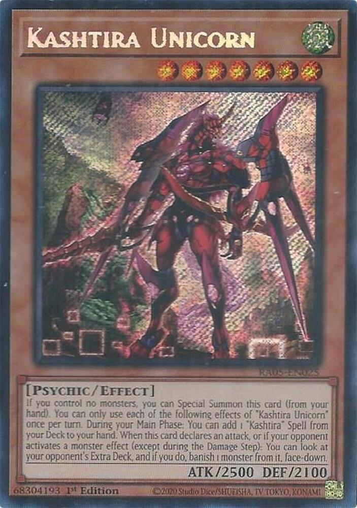 Kashtira Unicorn (Secret Rare) RA05-EN025 card from Rarity Collection 5