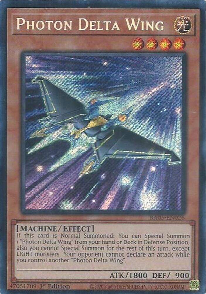 Photon Delta Wing (Secret Rare) RA05-EN026 card from Rarity Collection 5