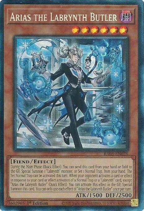 Arias the Labrynth Butler (PCR) RA05-EN028 card from Rarity Collection 5