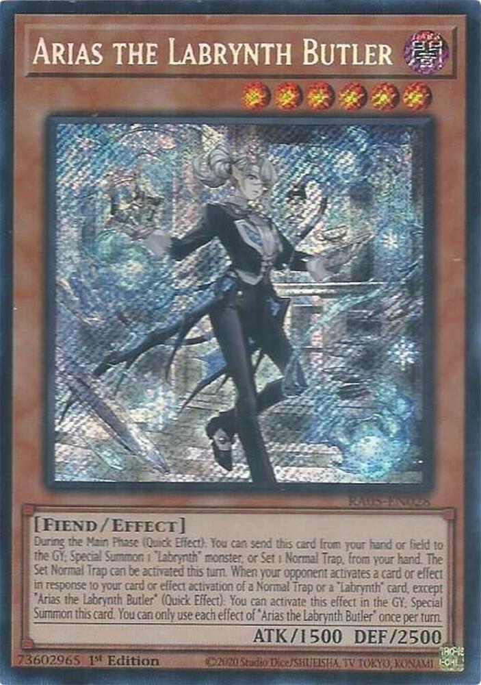 Arias the Labrynth Butler (Secret Rare) RA05-EN028 card from Rarity Collection 5
