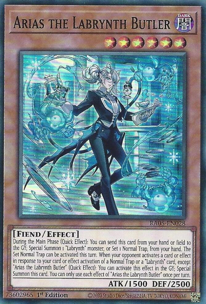 Arias the Labrynth Butler RA05-EN028 card from Rarity Collection 5