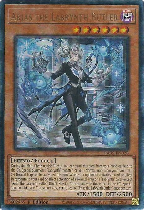 Arias the Labrynth Butler (PUR) RA05-EN028 card from Rarity Collection 5