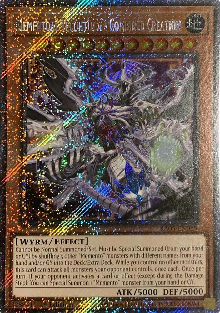 Mementoal Tecuhtlica - Combined Creation (Platinum Secret Rare) RA05-EN029 card from Rarity Collection 5