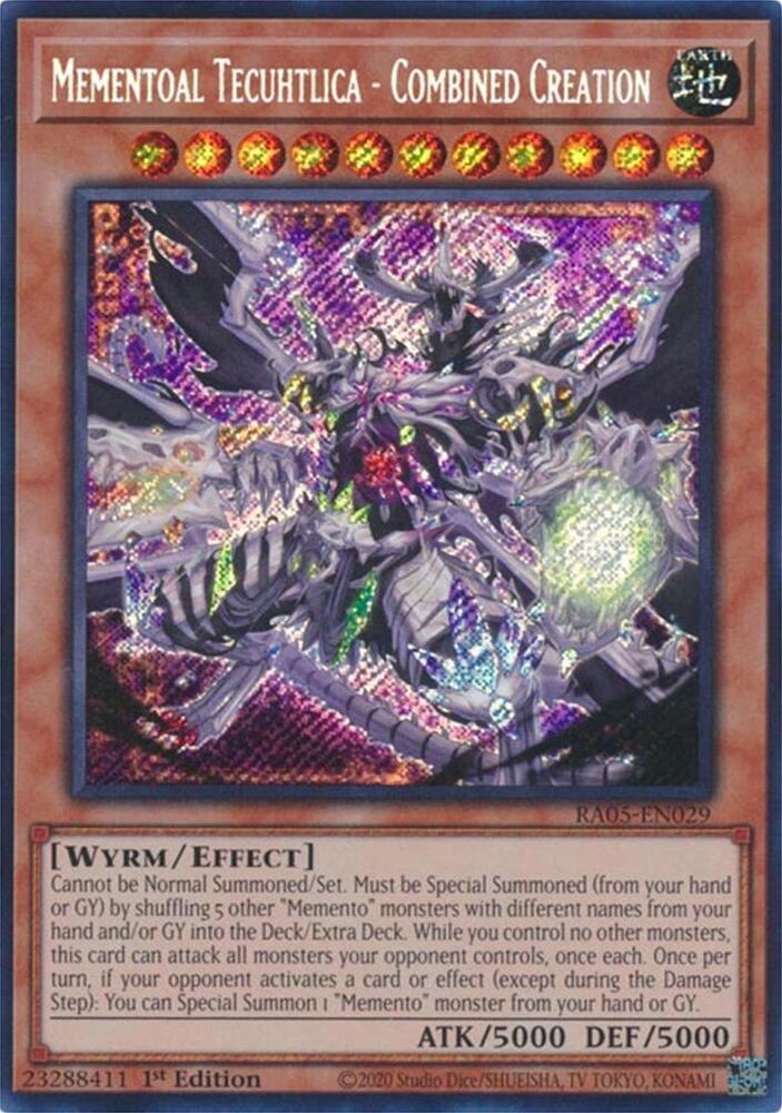 Mementoal Tecuhtlica - Combined Creation (Secret Rare) RA05-EN029 card from Rarity Collection 5