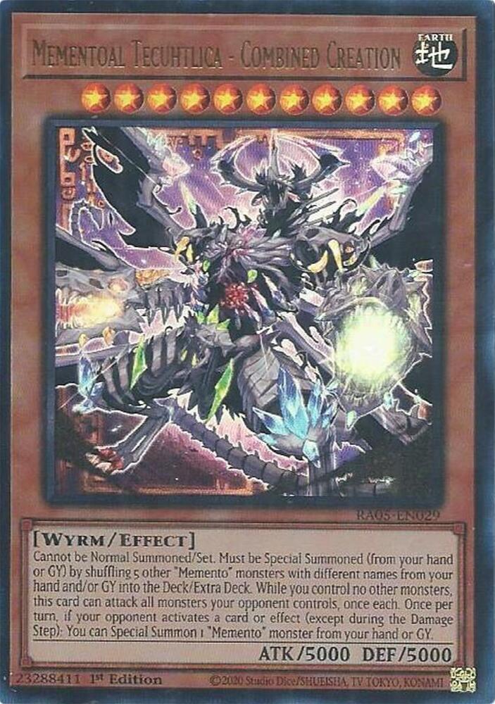 Mementoal Tecuhtlica - Combined Creation (Ultra Rare) RA05-EN029 card from Rarity Collection 5