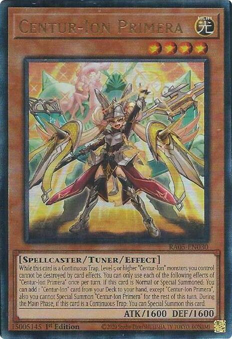 Centur-Ion Primera (PUR) RA05-EN030 card from Rarity Collection 5