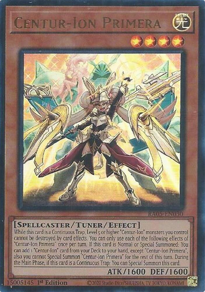 Centur-Ion Primera (Ultra Rare) RA05-EN030 card from Rarity Collection 5