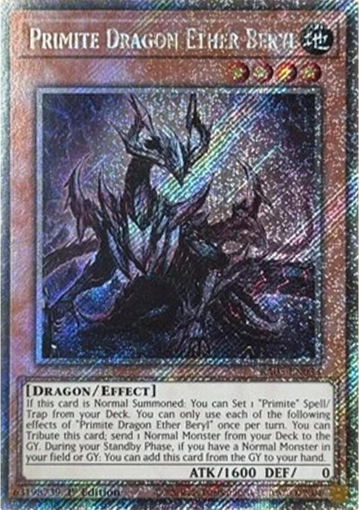 Primite Dragon Ether Beryl (Platinum Secret Rare) RA05-EN033 card from Rarity Collection 5