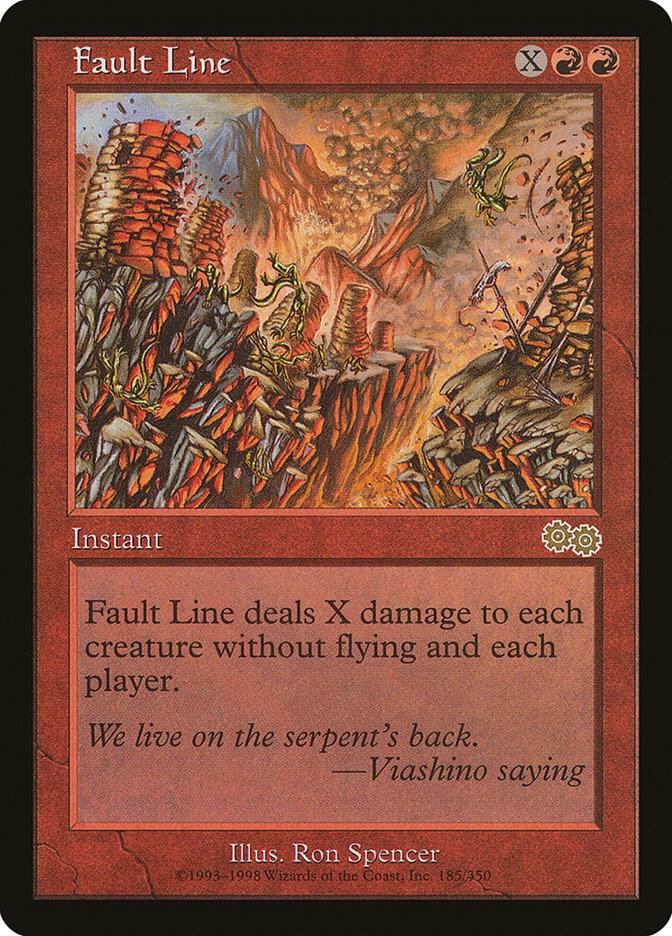 Fault Line 185 card from Urza's Saga