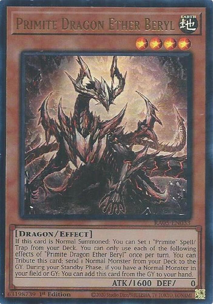 Primite Dragon Ether Beryl (Ultra Rare) RA05-EN033 card from Rarity Collection 5