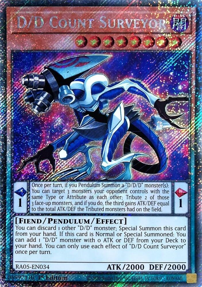 D/D Count Surveyor (Platinum Secret Rare) RA05-EN034 card from Rarity Collection 5