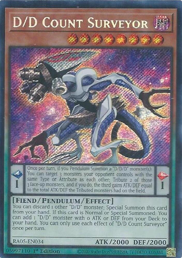 D/D Count Surveyor (Secret Rare) RA05-EN034 card from Rarity Collection 5