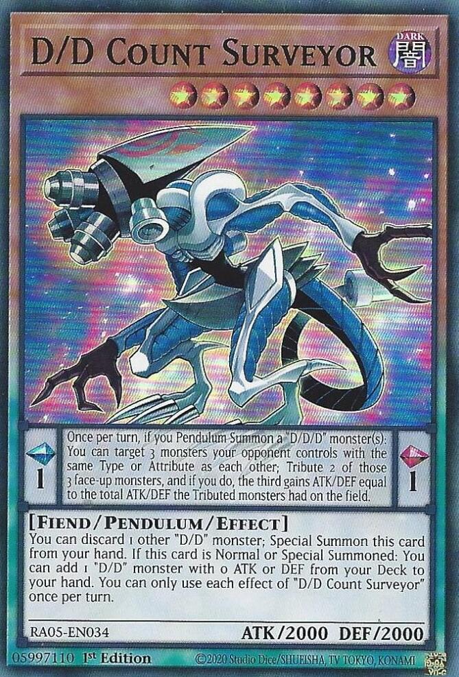 D/D Count Surveyor RA05-EN034 card from Rarity Collection 5