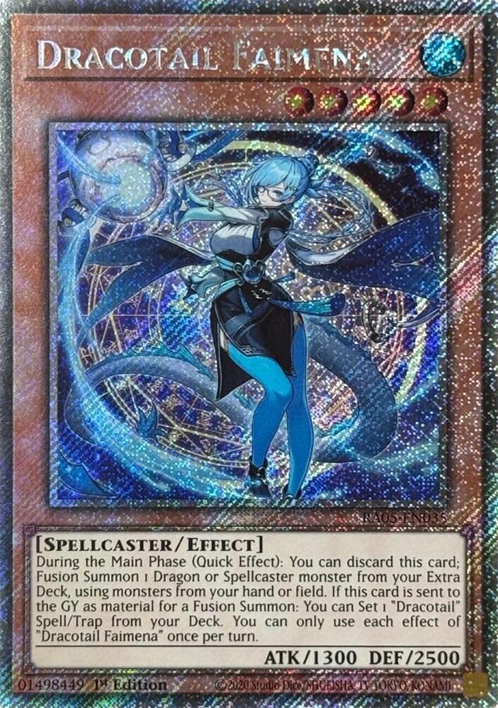 Dracotail Faimena (Platinum Secret Rare) RA05-EN035 card from Rarity Collection 5