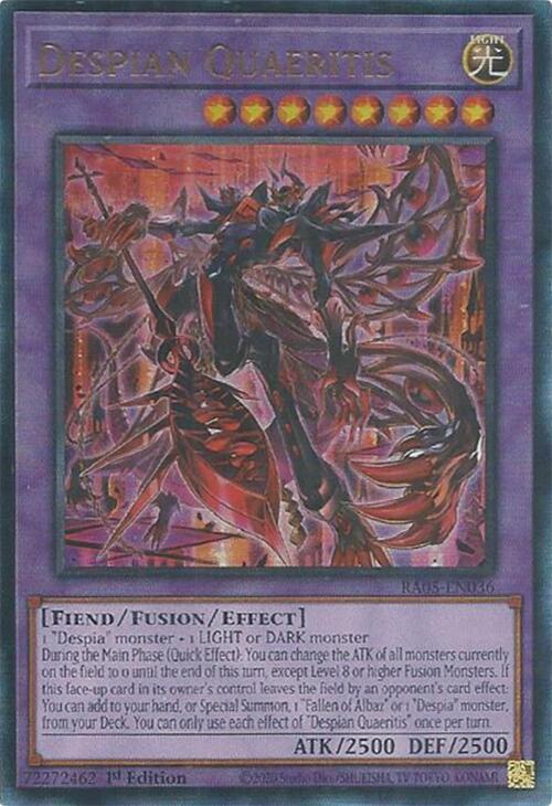 Despian Quaeritis (PUR) RA05-EN036 card from Rarity Collection 5