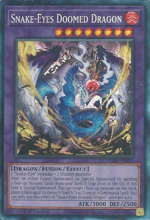 Snake-Eyes Doomed Dragon (PCR) RA05-EN039 card from Rarity Collection 5