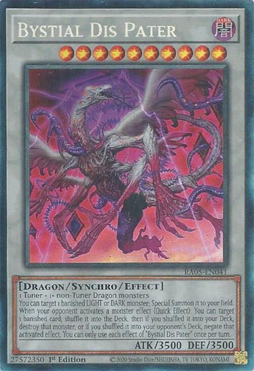 Bystial Dis Pater (PCR) RA05-EN041 card from Rarity Collection 5