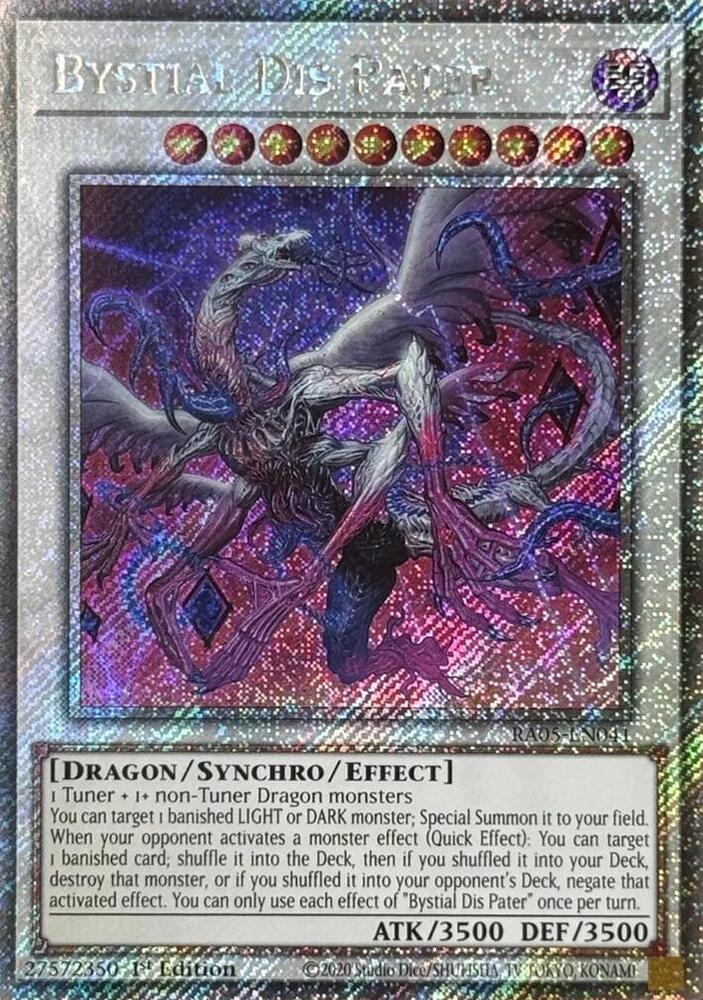 Bystial Dis Pater (Platinum Secret Rare) RA05-EN041 card from Rarity Collection 5