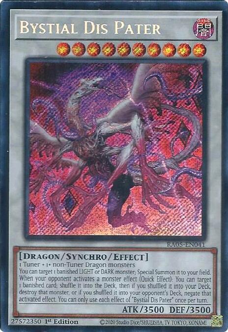 Bystial Dis Pater (Secret Rare) RA05-EN041 card from Rarity Collection 5