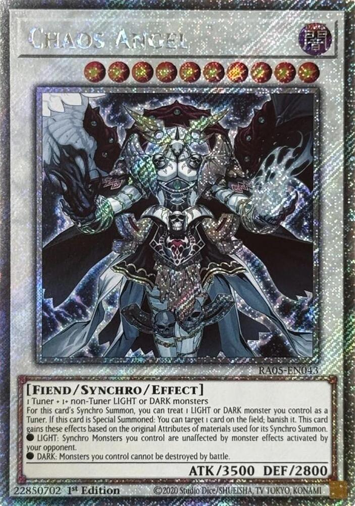 Chaos Angel (Platinum Secret Rare) RA05-EN043 card from Rarity Collection 5