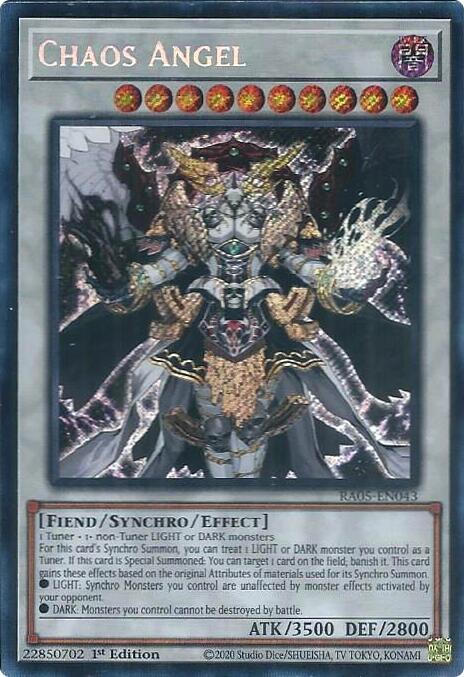 Chaos Angel (Secret Rare) RA05-EN043 card from Rarity Collection 5