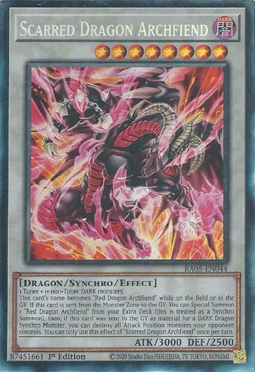 Scarred Dragon Archfiend (PCR) RA05-EN044 card from Rarity Collection 5