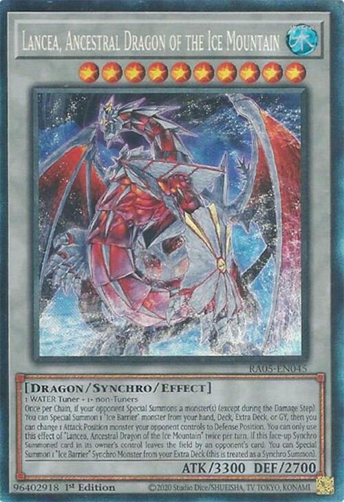 Lancea, Ancestral Dragon of the Ice Mountain (PCR) RA05-EN045 card from Rarity Collection 5
