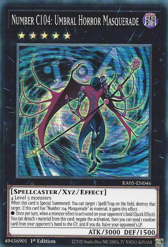 Number C104: Umbral Horror Masquerade RA05-EN046 card from Rarity Collection 5