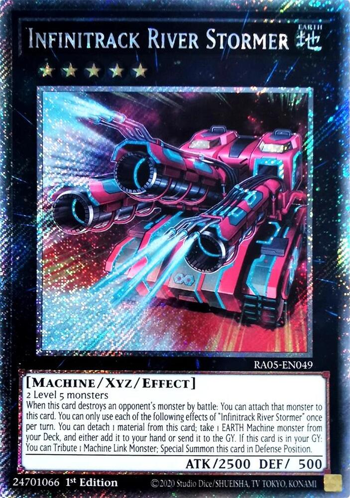 Infinitrack River Stormer (Platinum Secret Rare) RA05-EN049 card from Rarity Collection 5