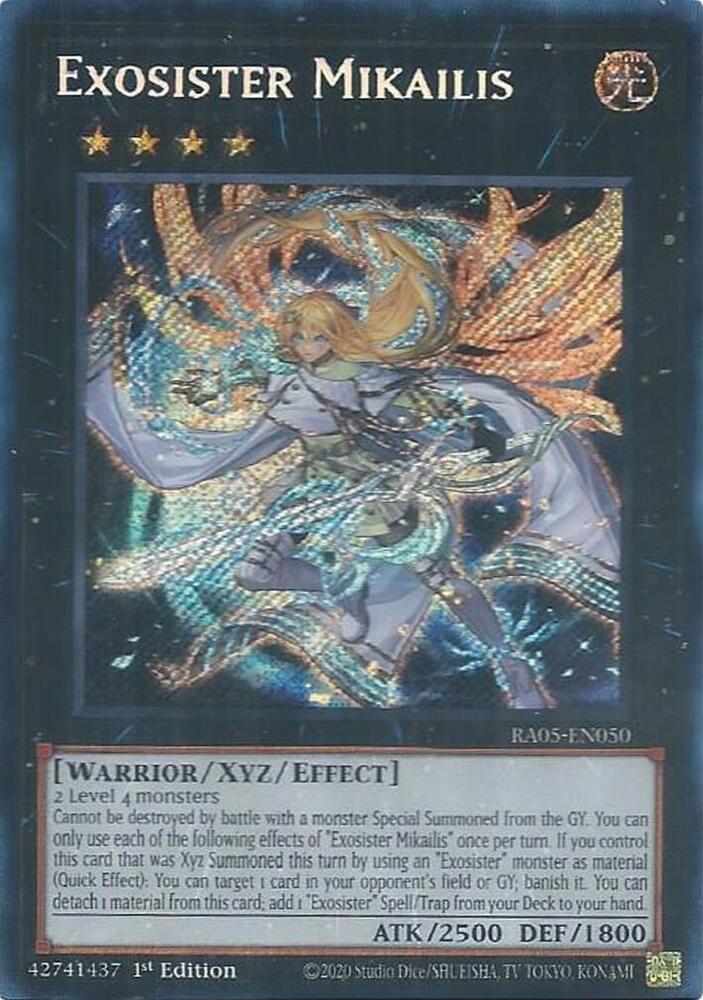 Exosister Mikailis (Secret Rare) RA05-EN050 card from Rarity Collection 5