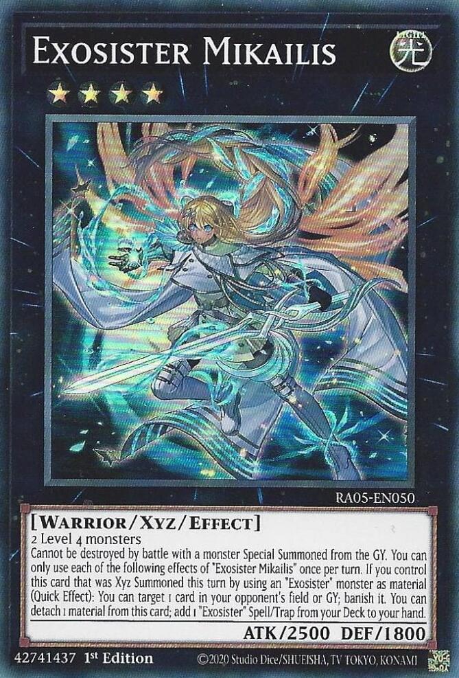 Exosister Mikailis RA05-EN050 card from Rarity Collection 5